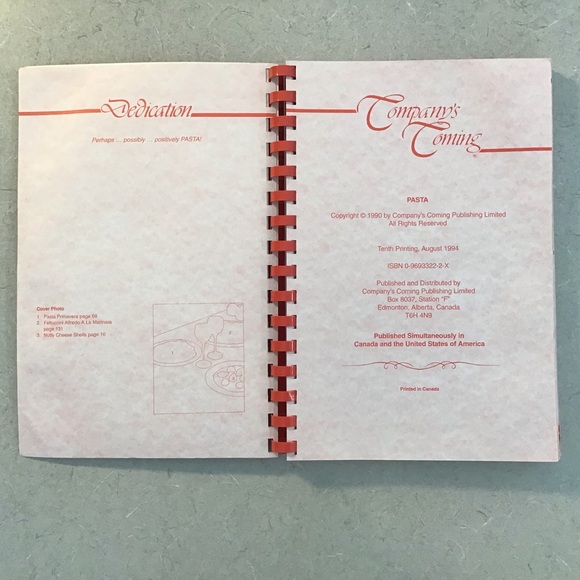 2/$20 Company's Coming Vintage Pasta Cookbook - Picture 3 of 8